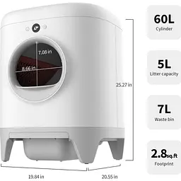 Розумний туалет для кішок Petkit Pura X Self-Cleaning Cat Litter Box [P9901] [108974] - мініатюра 6
