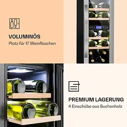 Винний холодильник Klarstein Vinovilla 17 Built-In Duo (10032030) - мініатюра 6