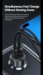 Зарядний для машини - Автоадаптер Toocki 50W PD3.0+QC3.0 1U (30 W) + 1C (20 W) TQ-CC25 - мініатюра 9