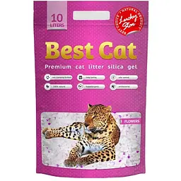 Наповнювач для туалету Best Cat Pink Flowers Силікагелевий 10 л (4820281500398)
