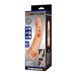 Насадка на пеніс Pretty Love Extension Penis Sleeve, 26 см (тілесний) - мініатюра 9