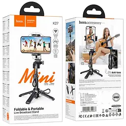 Монопод для селфі Hoco K27 Magic portable mini Black - мініатюра 6