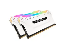 Модуль пам'яті Corsair 16 GB (2x8GB) DDR4 3200 MHz Vengeance RGB Pro White (CMW16GX4M2C3200C16W)