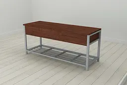 Банкетка з ящиком Ferrum-decor Дрейк 1 550x1000x400 метал Сірий ДСП Венге 16 мм (FRD-105307) - мініатюра 4