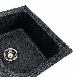 Кухонна мийка Platinum 7950 Equatoria гранітна глянцева з кріпленням 79x50 см графітова (000035784) - мініатюра 3