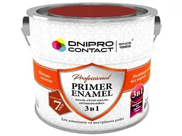 Грунт-емаль DNIPRO CONTACT червоно-коричневий 2.8кг 3 в 1