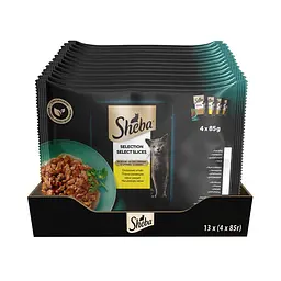 Набір корм для котів Sheba Select Slices з м'ясом птиці в соусі 4 шт. x 85 г - мініатюра 3