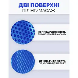 Рукавичка для антицелюлітного масажу синя Reclaire cosmetics - мініатюра 5