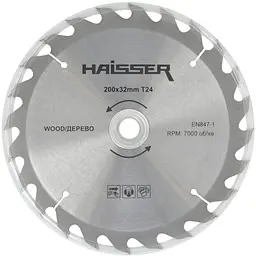 Haisser Диск пильний по дереву 200х32 24 зуб