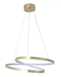 Люстра підвісна світлодіодна кругла Goldlux 328052 Zefira 50 Led 1x40W 4000K 3700Lm IP20 Золотий