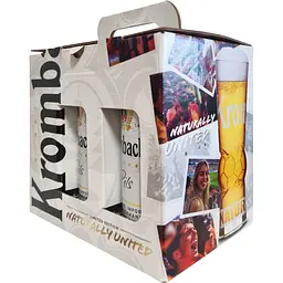 Набiр пива Krombacher Pils світле 4.8% 2.5 л (5 шт. x 0.5 л) з/б + келих - мініатюра 3