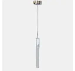 Сріблясто-хромований приліжковий LED підвіс Artlight 2353/1SL з пухирцевим склом 3,5W