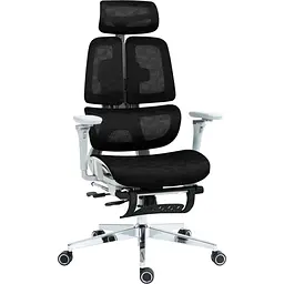 Офісне крісло GT Racer B-2450 White/Black [125571] - мініатюра 4