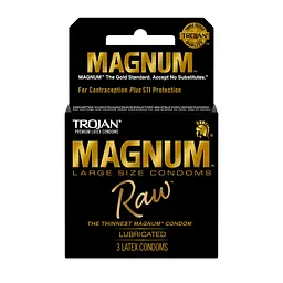 Упаковка 3шт Trojan Magnum Raw