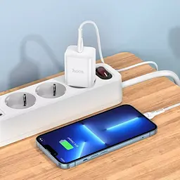 Мережевий зарядний пристрій Hoco N27 Innovative 20W USB-C White [93096] - мініатюра 5