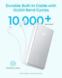 Портативний зарядний пристрій Anker - 20000 mAh 22.5W USB-C Cable White (7227885) - мініатюра 6
