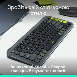 Клавіатура Logitech POP Icon Keys Bluetooth UA Graphite (920-013157) [118957] - мініатюра 6