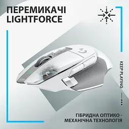Мишка комп'ютерна Logitech G502 X Lightspeed Wireless White (910-006189, 910-006228) - мініатюра 2