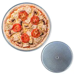 Форма для випічки піци та коржів для торта Ø 30 см Pizza Pan, Kitchette Сірий 86160