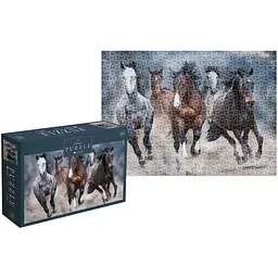 Пазли тришарові Interdruk Horses 3, 1000 шт. (384980) - мініатюра 4