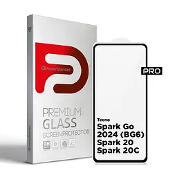 Захисне скло на TECNO Spark Go 2024 (BG6)/20C (BG7n)/20 (KJ5n) з олеофобним покриттям, Pro, повне проклеювання, антистатичний і пиловідштовхуючий шар, 9H, самоклеючеся, 2.5D, на весь екран, антистатичний клей, ArmorStandart (ARM73614)