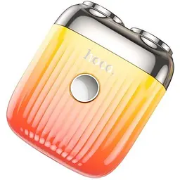 Портативна чоловіча роторна електробритва 3Вт Hoco Portable mini shaver DI30 IPX6 Помаранчева - мініатюра 2