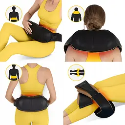 Накидка-масажер 4FIZJO Shiatsu Pro+ для шиї та спини Black/Gold (P-5907739312358) - мініатюра 8