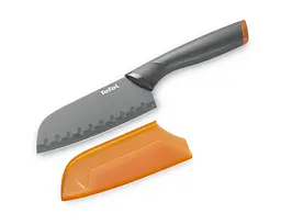 Ніж кухонний Tefal Fresh Kitchen Сантоку 12 см, з чохлом, нержавіюча сталь, пластик, сірий kuh0014556 - мініатюра 3