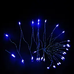 Гірлянда Кінський хвіст Мішура 1200 LED 20 ниток 2 м зелена, синій GarlandoPro D1200L2MGBL - мініатюра 7