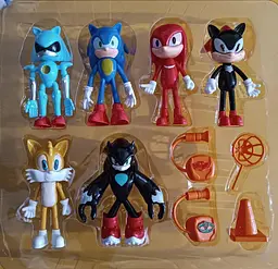 Набір іграшок фігурок Супер Сонік Sonic 4, 6 шт у коробці - мініатюра 2