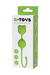 Вагінальні кульки A-Toys Pleasure Balls, 16.4 см, зелений - мініатюра 4