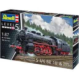 Збірна модель Revell Експрес локомотив S3/6 BR18 з тендером масштаб 1:87, 154 деталі (RVL-02168)