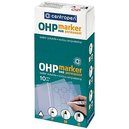 Набір маркерів Centropen Non-Permanent ОНР 2646 F 0.6 мм синій 10 шт (2646/03) - мініатюра 2