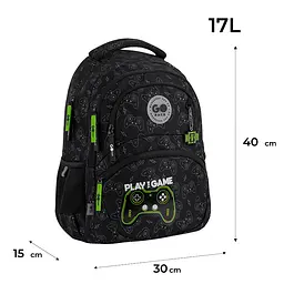 Рюкзак GoPack Education 175M-7 Never Give Up Чорно-зелений (GO26-175M-7) - мініатюра 2
