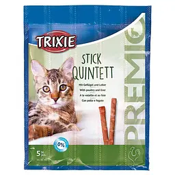 Ласощі для котів Trixie PREMIO Quadro-Sticks домашня птиця 5 шт. - мініатюра 3