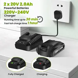 Електричний садовий повітродув з акумулятором Bigzzia Cordless Leaf Blower 20 В 1 зарядний пристрій Б/в - мініатюра 5