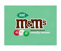 Льодяники M&M's Chocolate Mint Flavored Candy Canes 150g - мініатюра 3