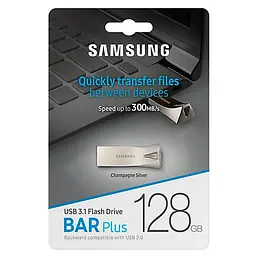 Флеш-накопичувач Samsung USB3.1 128GB Bar Plus Champagne Silver (MUF-128BE3/APC) - мініатюра 5