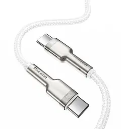 Кабель Baseus Cafule Metal USB-C to USB-C 100W 2m White (CATJK-D02) [71409] - мініатюра 3