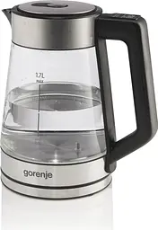 Електрочайник Gorenje 1.7 л 2 200 Вт скло нержавіюча сталь kuh0015380 - мініатюра 4