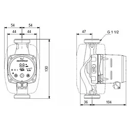 Циркуляційний насос Grundfos Alpha2 25-40 130 (99411143) - мініатюра 3