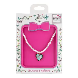 Намисто Lukky Fashion перлинне з підвіскою у вигляді серця (T24638