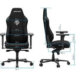Крісло для геймерів Anda Seat Phantom 3 Size XL Fabric Gray (AD18XL-52-G-F-G01) - мініатюра 9