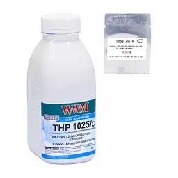 Тонер HP CLJ CP1025 35г Cyan +chip WWM (TC1025C)