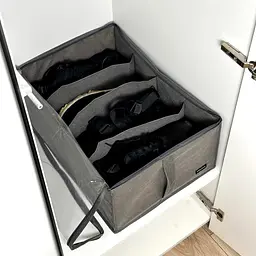 Коробка  ORGANIZE  для зберігання взуття на 4 пари до 44 розміру 48*34*20 см (сірий) - мініатюра 3