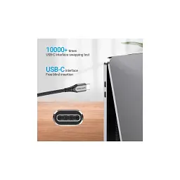 Дата кабель USB-C to USB-C 2.0m aluminum gray Vention (TADHH) - мініатюра 2