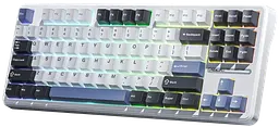 Клавіатура бездротова Aula F87 Gasket Greywood V3 Switch RGB White (6948391208602) - мініатюра 3
