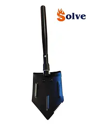 Складна саперна лопата Solve з дерев'яною ручкою Solve Black 61 см KT6008310 - мініатюра 2