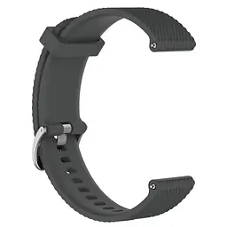 Ремінець силіконовий 20 мм для Amazfit BIP/Bip Lite/Bip U/Pro/Mini/GTS/GTS 2 (E)/GTR 42 BeWatch GT Темно-сірий (1011444) - мініатюра 4