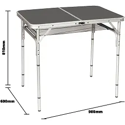 Стіл Bo-Camp Case Model 90x60 см сірий (1404393) - мініатюра 3